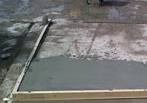 How thick does concrete over concrete need?